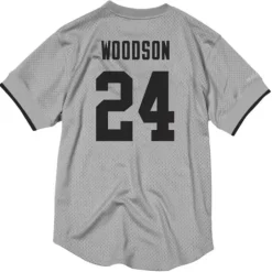 Men Mitchell & Ness T-Shirts & Tops-Name & Number Mesh Crew Neck Los Angeles Raiders Charles Woodson