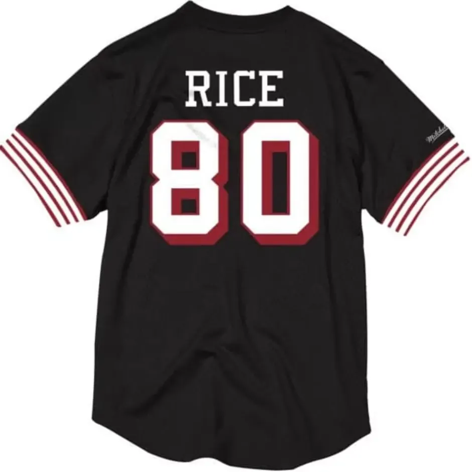 Men Mitchell & Ness T-Shirts & Tops-Name & Number Mesh Crew Neck San Francisco 49Ers Jerry Rice
