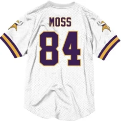 Men Mitchell & Ness T-Shirts & Tops-Name & Number Mesh Crew Neck Minnesota Vikings Randy Moss