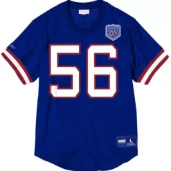 Men Mitchell & Ness T-Shirts & Tops-Name & Number Mesh Crewneck New York Giants Lawrence Taylor