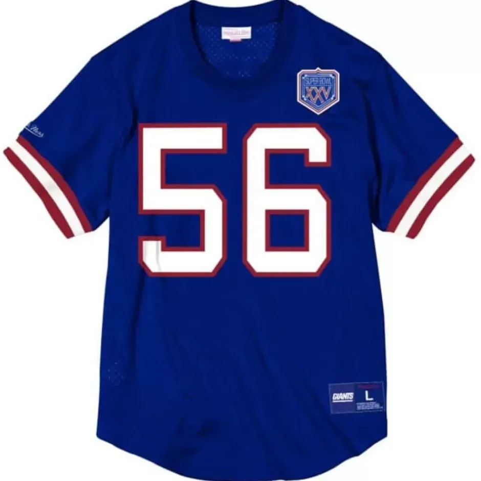 Men Mitchell & Ness T-Shirts & Tops-Name & Number Mesh Crewneck New York Giants Lawrence Taylor