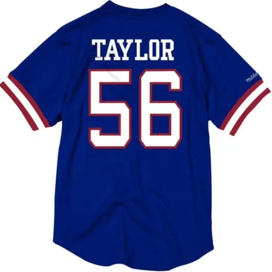 Men Mitchell & Ness T-Shirts & Tops-Name & Number Mesh Crewneck New York Giants Lawrence Taylor