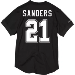 Men Mitchell & Ness T-Shirts & Tops-Name & Number Mesh Crewneck Dallas Cowboys Deion Sanders