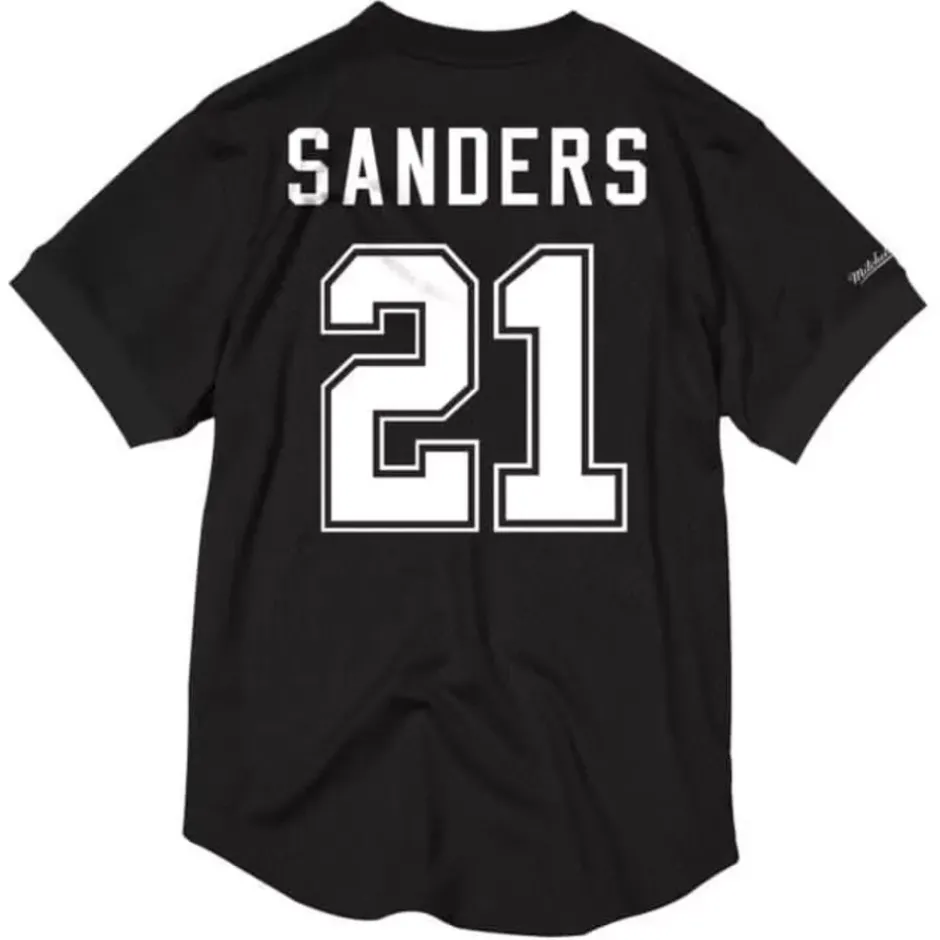 Men Mitchell & Ness T-Shirts & Tops-Name & Number Mesh Crewneck Dallas Cowboys Deion Sanders
