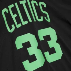 Men Mitchell & Ness T-Shirts & Tops-Name & Number Mesh Ss Hoodie Boston Celtics 1986 Larry Bird