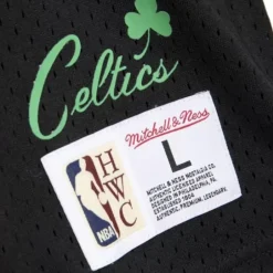 Men Mitchell & Ness T-Shirts & Tops-Name & Number Mesh Ss Hoodie Boston Celtics 1986 Larry Bird