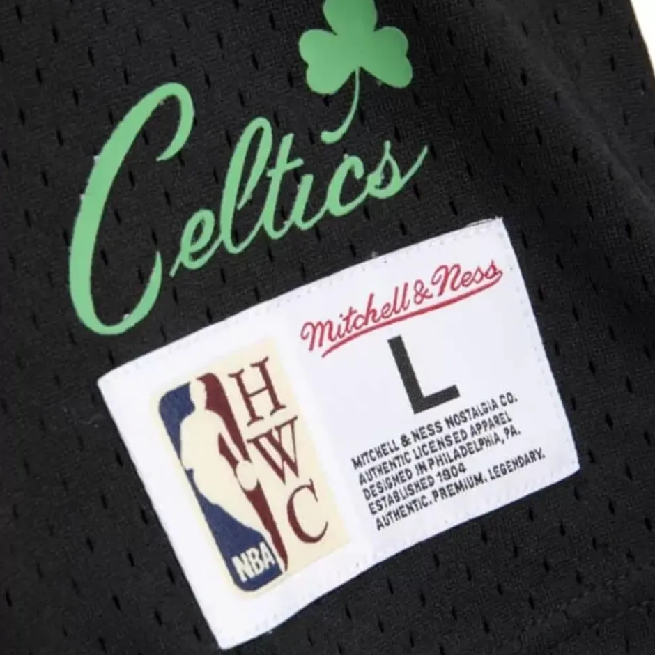 Men Mitchell & Ness T-Shirts & Tops-Name & Number Mesh Ss Hoodie Boston Celtics 1986 Larry Bird