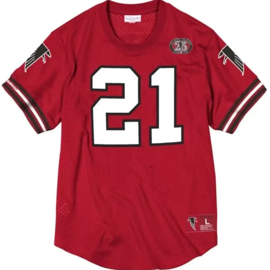 Men Mitchell & Ness T-Shirts & Tops-Name & Number Mesh Top Atlanta Falcons 1990 Deion Sanders