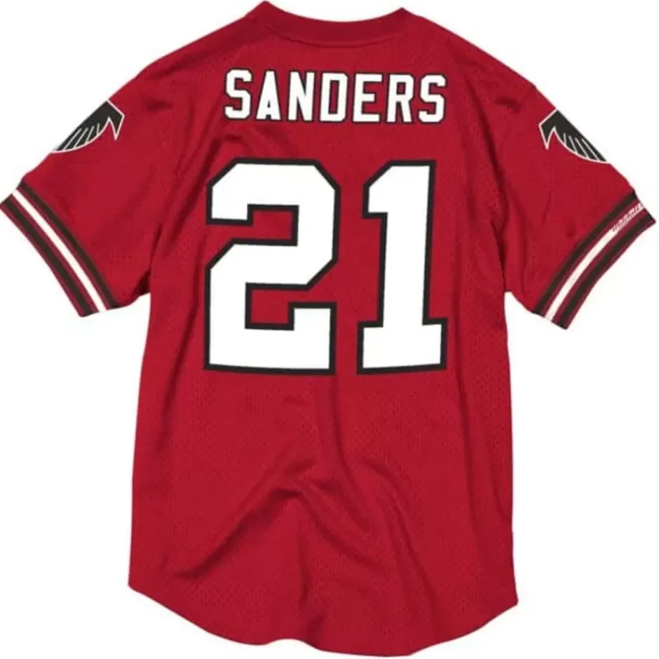 Men Mitchell & Ness T-Shirts & Tops-Name & Number Mesh Top Atlanta Falcons 1990 Deion Sanders