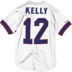 Men Mitchell & Ness T-Shirts & Tops-Name & Number Mesh Top Buffalo Bills 1994 Jim Kelly