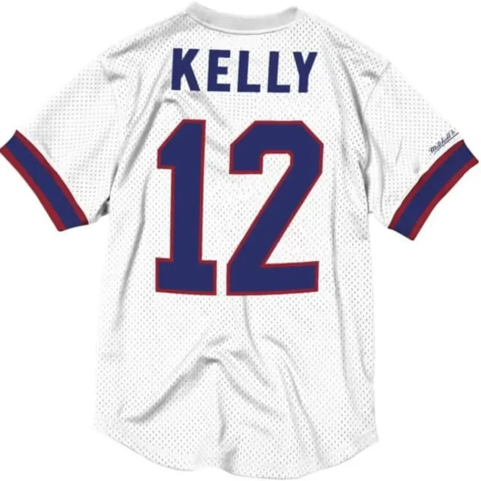 Men Mitchell & Ness T-Shirts & Tops-Name & Number Mesh Top Buffalo Bills 1994 Jim Kelly