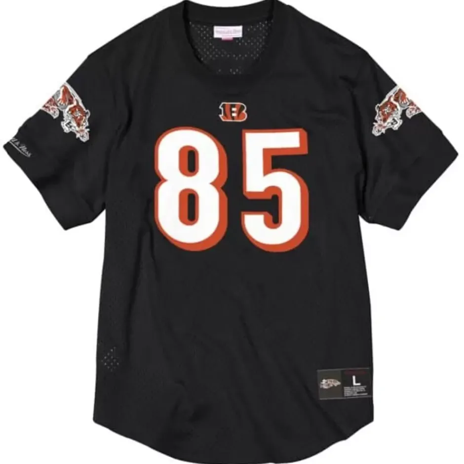 Men Mitchell & Ness T-Shirts & Tops-Name & Number Mesh Top Cincinnati Bengals 2008 Chad Ochocinco