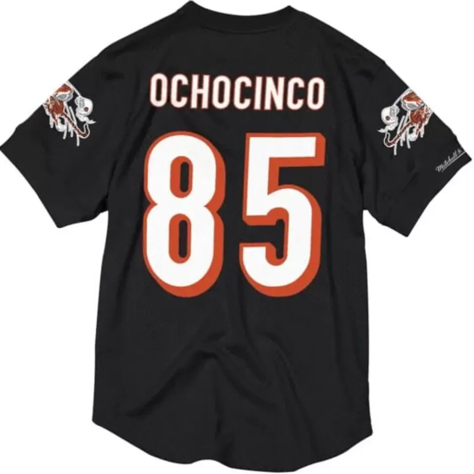 Men Mitchell & Ness T-Shirts & Tops-Name & Number Mesh Top Cincinnati Bengals 2008 Chad Ochocinco