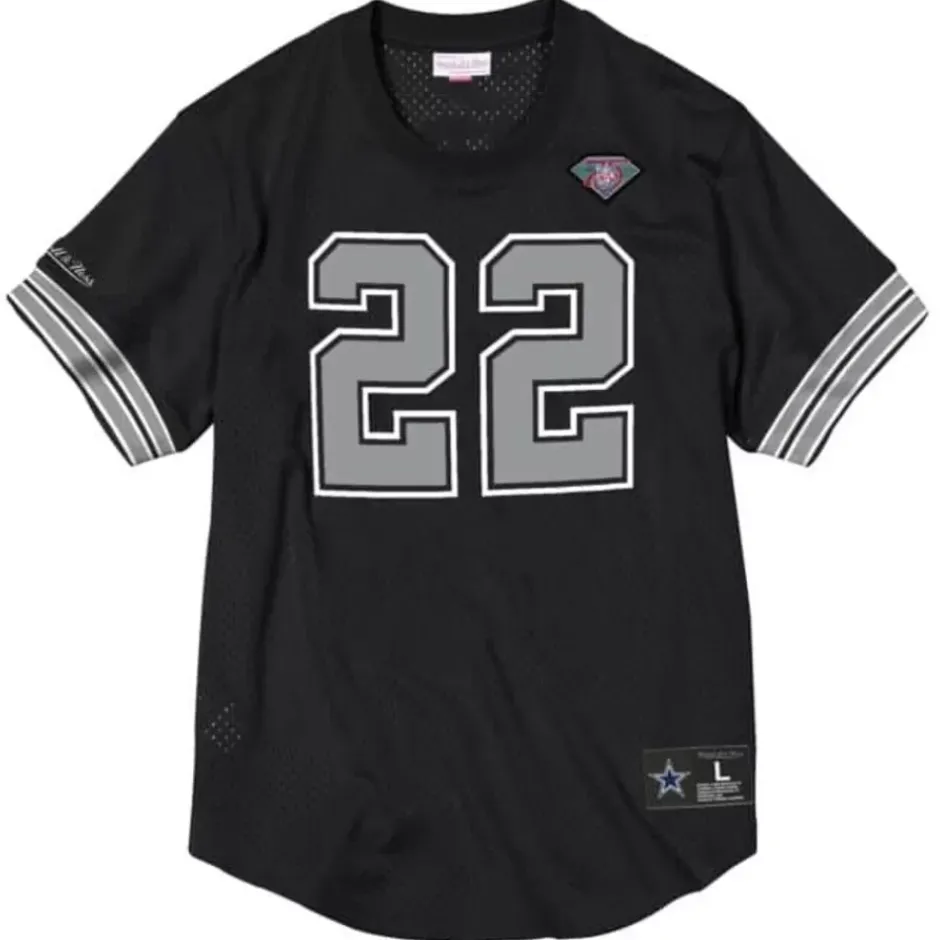 Men Mitchell & Ness T-Shirts & Tops-Name & Number Mesh Top Dallas Cowboys 1994 Emmitt Smith