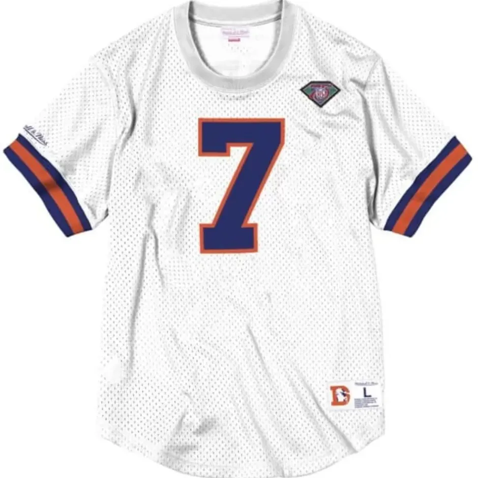 Men Mitchell & Ness T-Shirts & Tops-Name & Number Mesh Top Denver Broncos 1994 John Elway