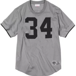 Men Mitchell & Ness T-Shirts & Tops-Name & Number Mesh Top Los Angeles Raiders 1988 Bo Jackson