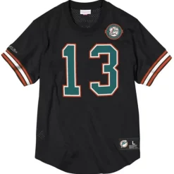 Men Mitchell & Ness T-Shirts & Tops-Name & Number Mesh Top Miami Dolphins 1990 Dan Marino