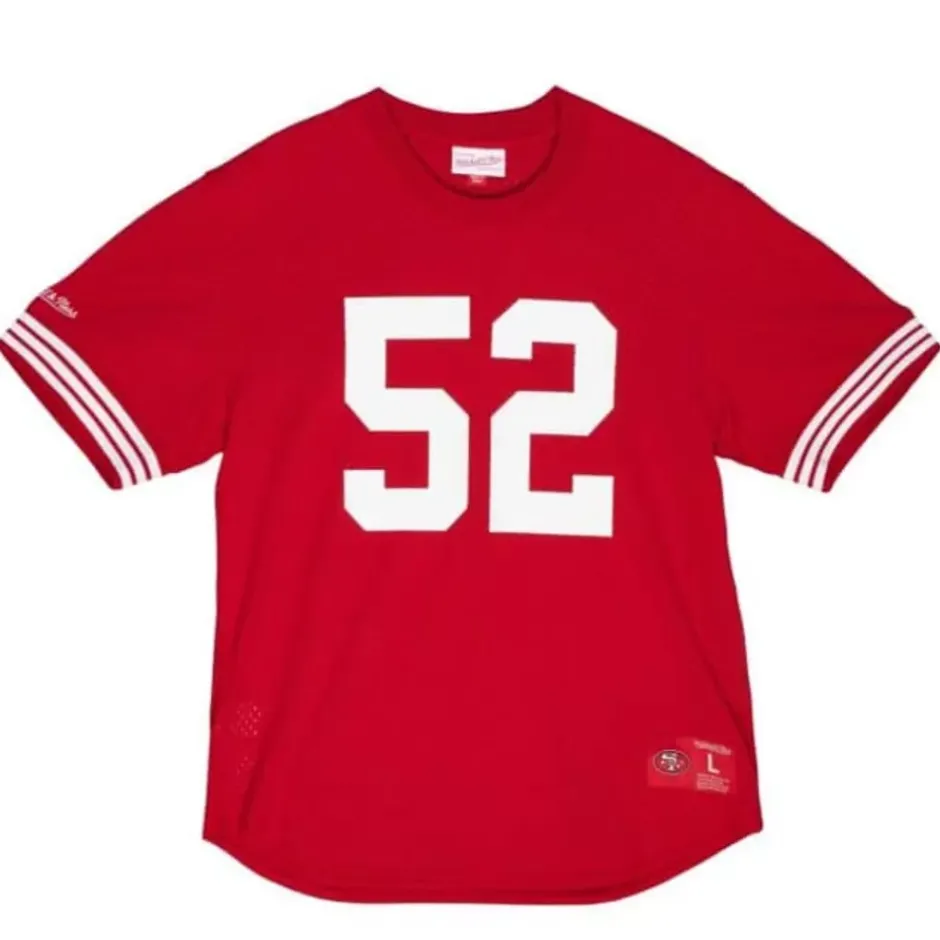 Men Mitchell & Ness T-Shirts & Tops-Name & Number Mesh Top San Francisco 49Ers 2007 Patrick Willis