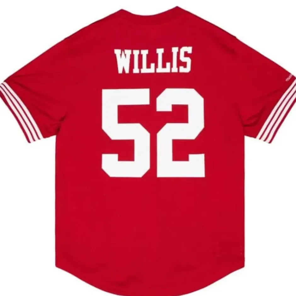 Men Mitchell & Ness T-Shirts & Tops-Name & Number Mesh Top San Francisco 49Ers 2007 Patrick Willis