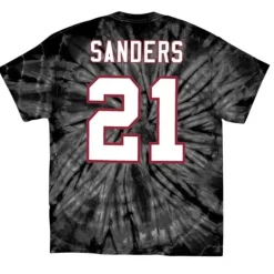 Men Mitchell & Ness T-Shirts & Tops-Name & Number Spider Tee Atlanta Falcons 1992 Deion Sanders