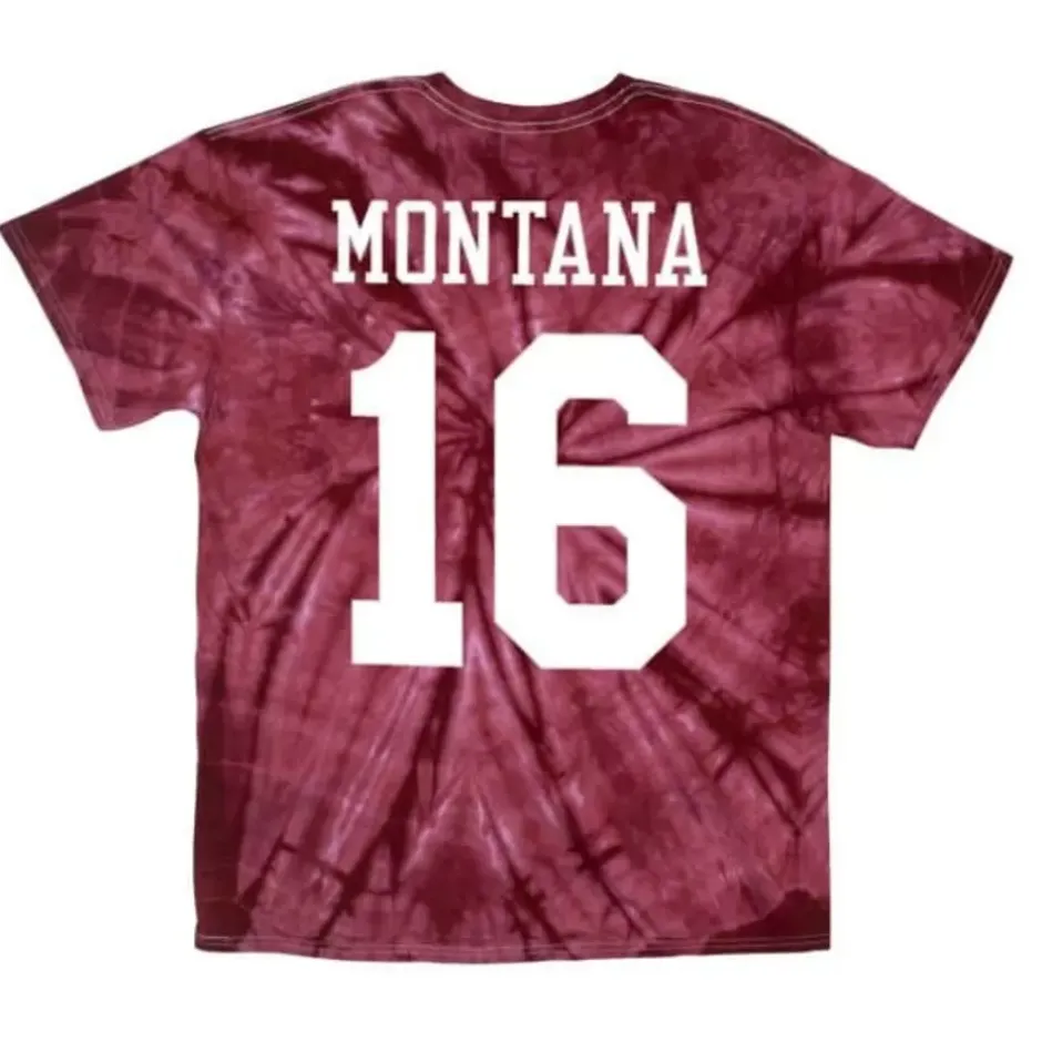 Men Mitchell & Ness T-Shirts & Tops-Name & Number Spider Tee San Francisco 49Ers 1990 Joe Montana