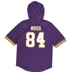 Men Mitchell & Ness Hoodies & Sweatshirts-Name & Number Ss Hoodie Minnesota Vikings 2000 Randy Moss