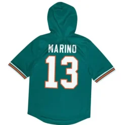 Men Mitchell & Ness Hoodies & Sweatshirts-Name & Number Ss Hoodie Miami Dolphins 1994 Dan Marino