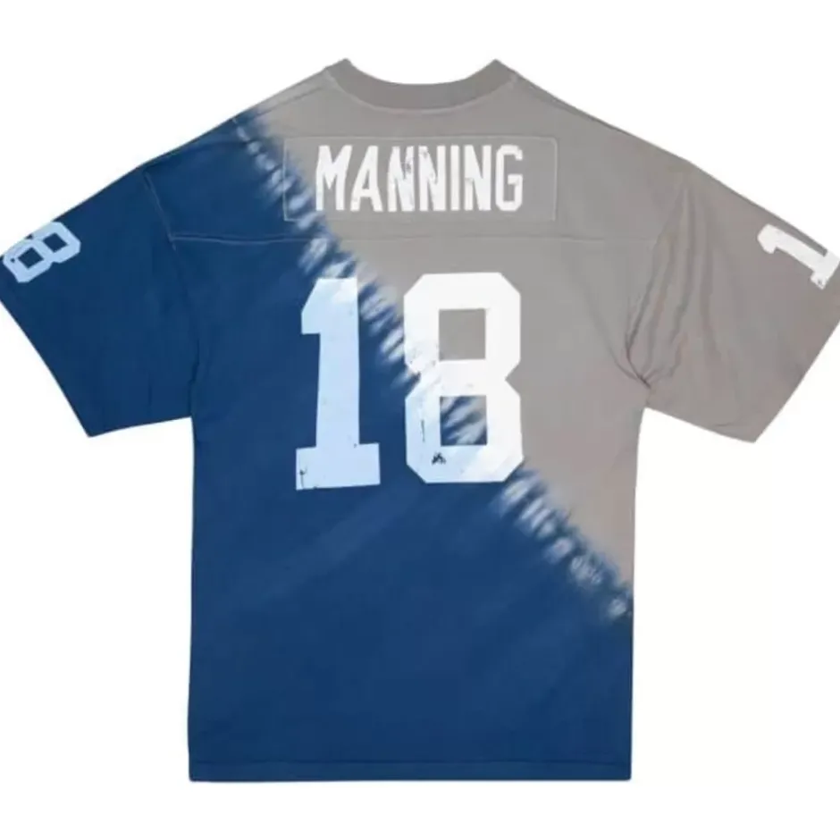 Men Mitchell & Ness T-Shirts & Tops-Name & Number Ss Tie Dye Top Indianapolis Colts Peyton Manning