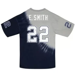 Men Mitchell & Ness T-Shirts & Tops-Name & Number Ss Tie Dye Top Dallas Cowboys Emmitt Smith