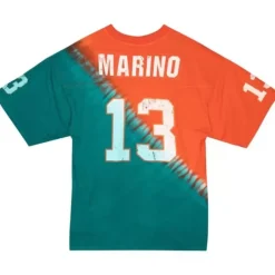 Men Mitchell & Ness T-Shirts & Tops-Name & Number Ss Tie Dye Top Miami Dolphins Dan Marino