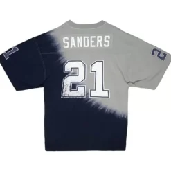 Men Mitchell & Ness T-Shirts & Tops-Name & Number Ss Tie Dye Top Dallas Cowboys Deion Sanders