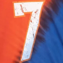 Men Mitchell & Ness T-Shirts & Tops-Name & Number Ss Tie Dye Top Denver Broncos John Elway