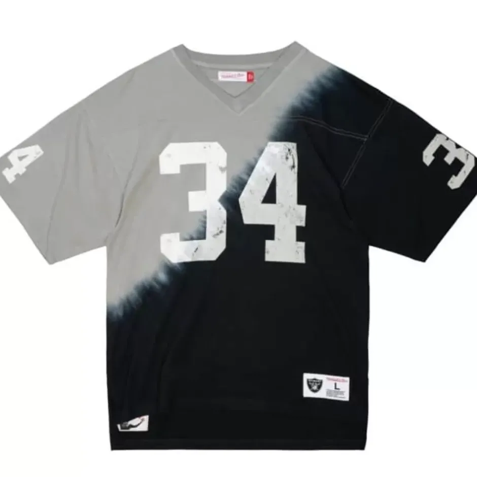 Men Mitchell & Ness T-Shirts & Tops-Name & Number Ss Tie Dye Top Los Angeles Raiders Bo Jackson