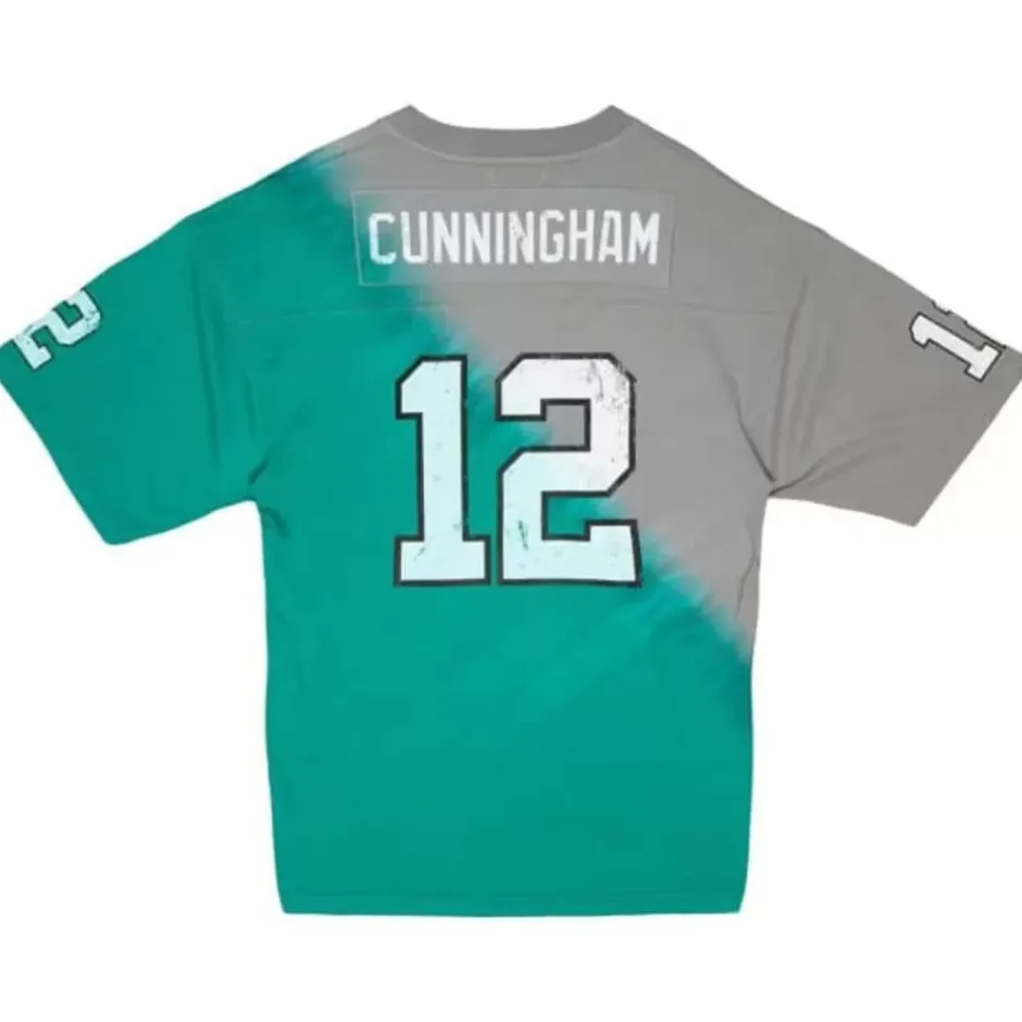 Men Mitchell & Ness T-Shirts & Tops-Name & Number Ss Tie Dye Top Philadelphia Eagles Randall Cunningham