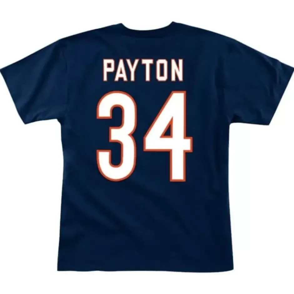 Men Mitchell & Ness T-Shirts & Tops-Name & Number Tee Chicago Bears Walter Payton