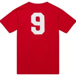 Men Mitchell & Ness T-Shirts & Tops-Name & Number Tee Detroit Red Wings Gordie Howe