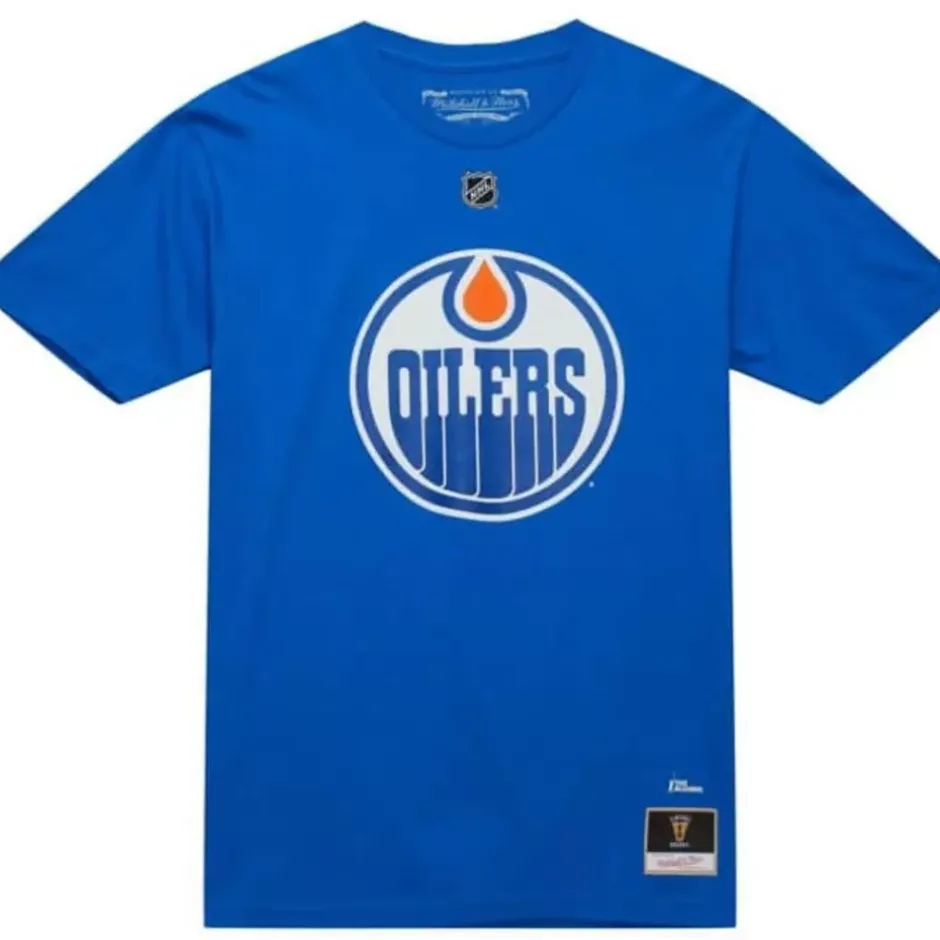 Men Mitchell & Ness T-Shirts & Tops-Name & Number Tee Edmonton Oilers Grant Fuhr