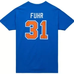 Men Mitchell & Ness T-Shirts & Tops-Name & Number Tee Edmonton Oilers Grant Fuhr