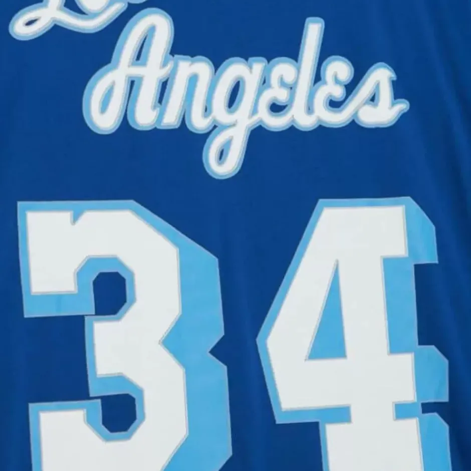 Men Mitchell & Ness T-Shirts & Tops-Name & Number Tee Los Angeles Lakers 1996-97 Shaquille O'Neal