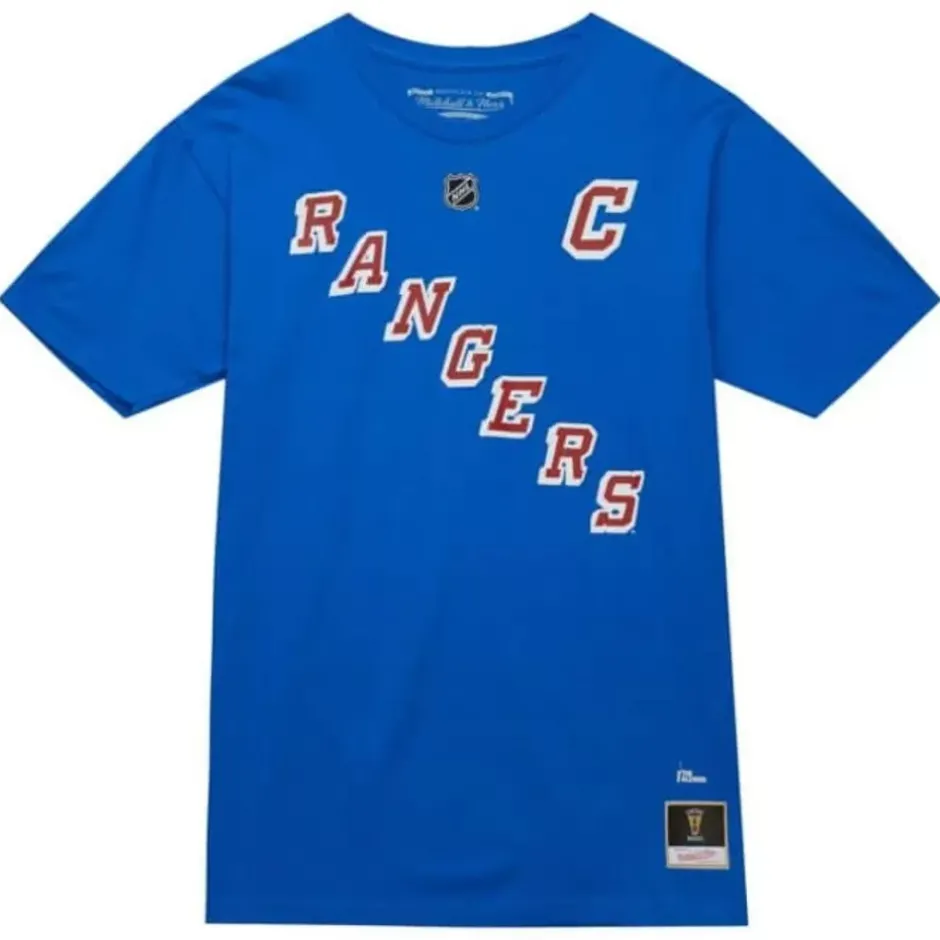 Men Mitchell & Ness T-Shirts & Tops-Name & Number Tee New York Rangers Mark Messier