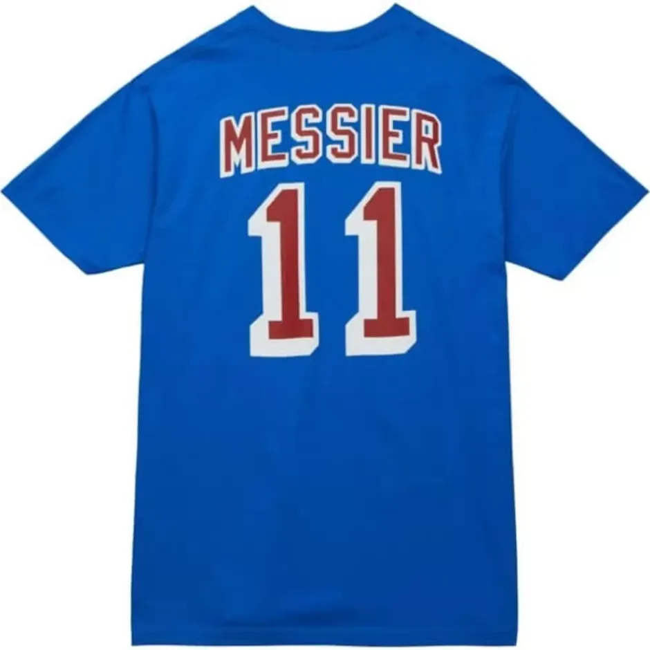 Men Mitchell & Ness T-Shirts & Tops-Name & Number Tee New York Rangers Mark Messier