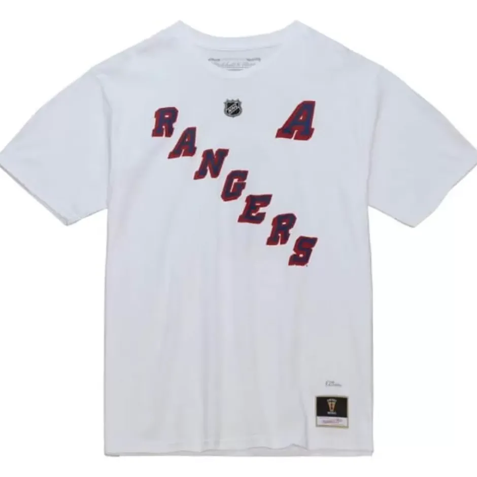 Men Mitchell & Ness T-Shirts & Tops-Name & Number Tee New York Rangers Brian Leetch