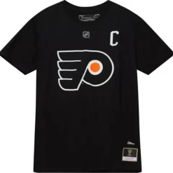 Men Mitchell & Ness T-Shirts & Tops-Name & Number Tee Philadelphia Flyers Eric Lindros
