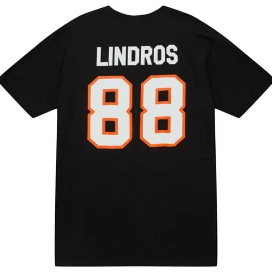 Men Mitchell & Ness T-Shirts & Tops-Name & Number Tee Philadelphia Flyers Eric Lindros