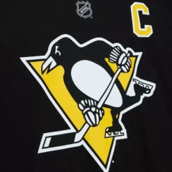 Men Mitchell & Ness T-Shirts & Tops-Name & Number Tee Pittsburgh Penguins Mario Lemieux