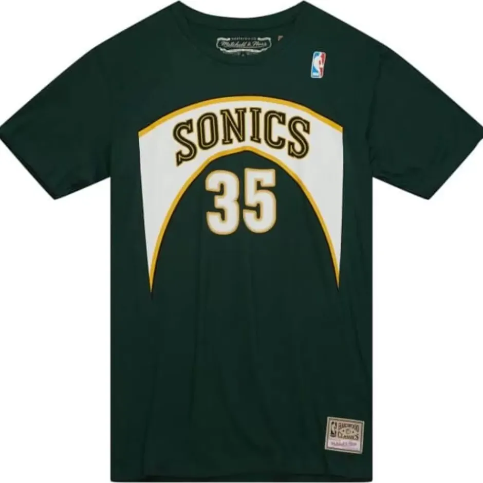 Men Mitchell & Ness T-Shirts & Tops-Name & Number Tee Seattle Supersonics 2007-08 Kevin Durant