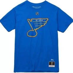 Men Mitchell & Ness T-Shirts & Tops-Name & Number Tee St. Louis Blues Brett Hull
