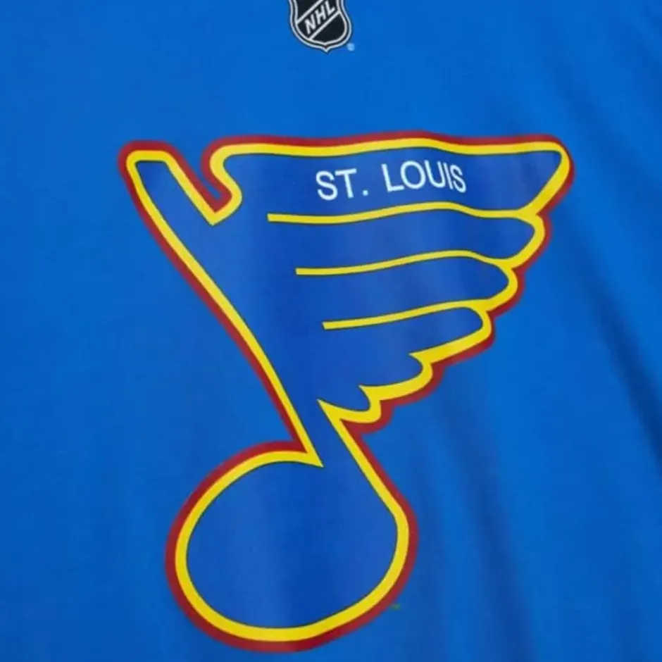 Men Mitchell & Ness T-Shirts & Tops-Name & Number Tee St. Louis Blues Brett Hull