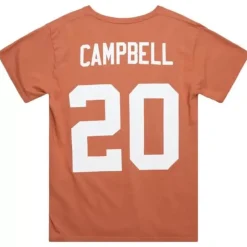 Men Mitchell & Ness T-Shirts & Tops-Name & Number Tee University Of Texas At Austin 1977 Earl Campbell