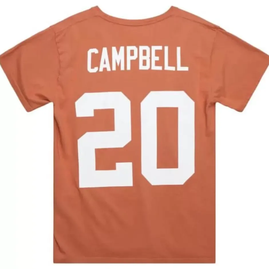 Men Mitchell & Ness T-Shirts & Tops-Name & Number Tee University Of Texas At Austin 1977 Earl Campbell